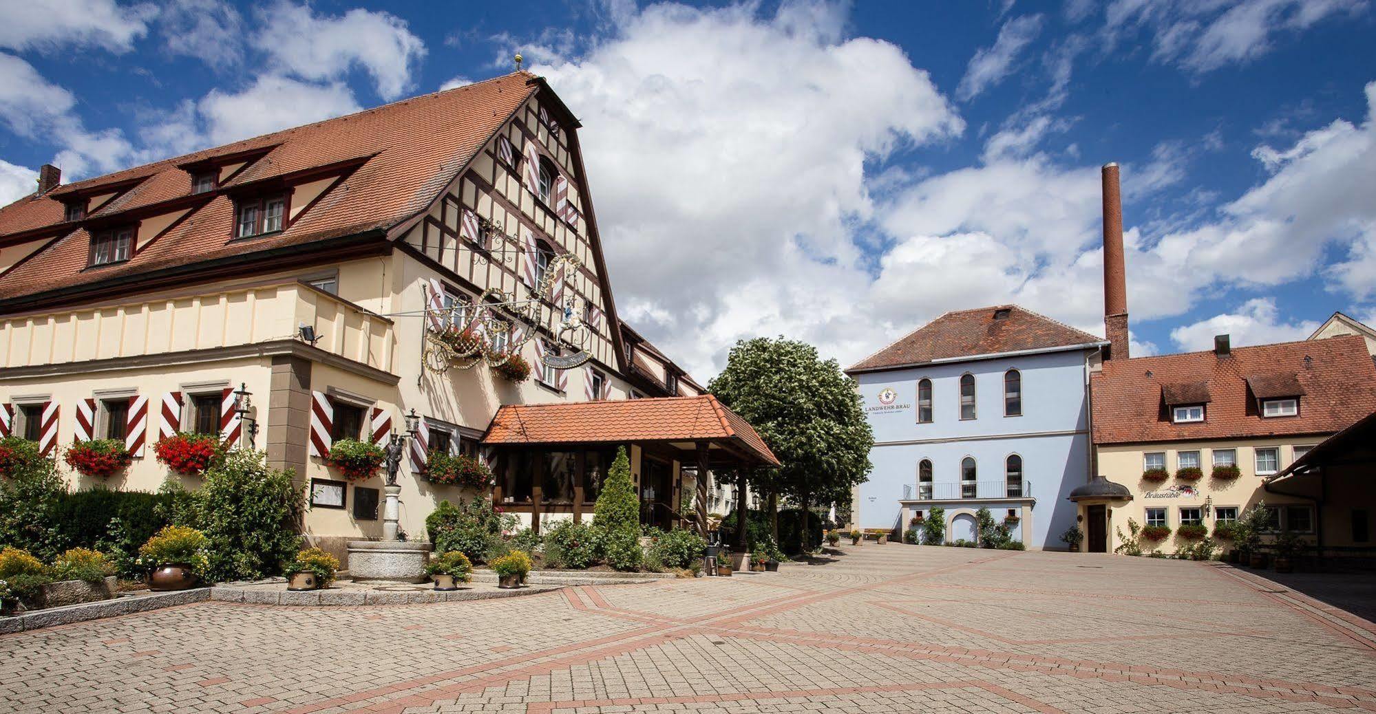 Hotel Brauereigasthof Landwehr-Braeu Reichelshofen Kültér fotó